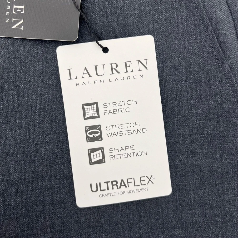 Lauren Ralph Lauren Mens 44x30 Suit Trouser Gray Classic Fit‎ Ultra Flex Stretch